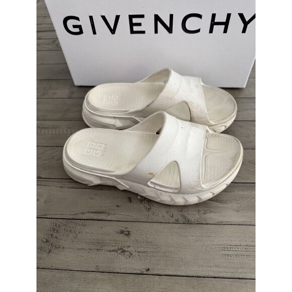 GIVENCHY Marshmallow Platform Slide Sandals Off White Rubber Size 38 8 - Picture 2 of 9